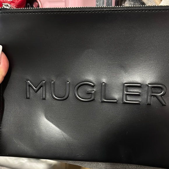 Mugler Black Wallet with Embossed Logo - Picture 1 of 2
